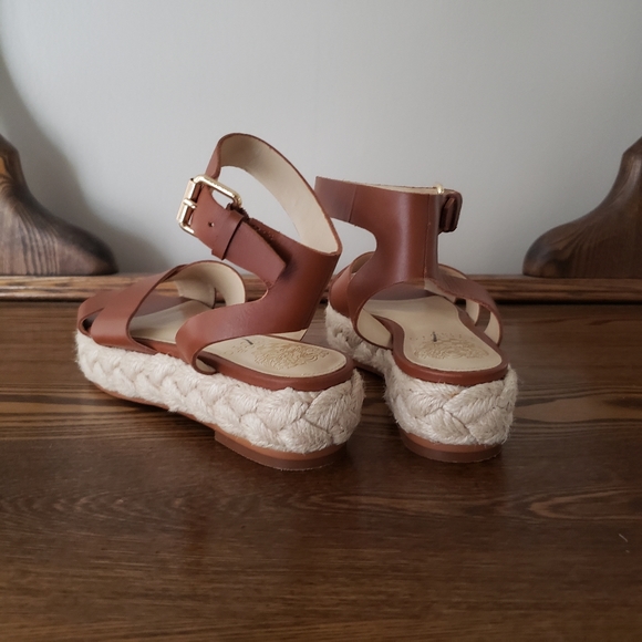 Vince Camuto Women's Kathalia Platform Sandal Cognac 5.5M/36 - Picture 2 of 5